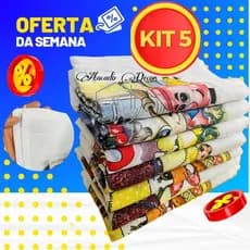 Pano De prato Grande  Kit Com 5 Pecas premium 100% algodão