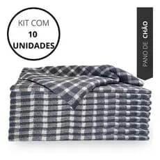 Pano De Chao Limpeza Premium Kit 10 unid