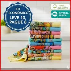 PROMOÇÃO Kit 10 Panos de Prato Ótimo Custo Benefício Seca Rápido