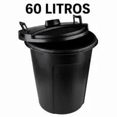 Lixeira Cestão 60 Litros Tampa com Trava Multiuso Roupas Lixo Água Brinquedo Ração