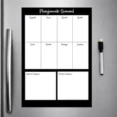 Planner Magnético para geladeira com caneta
