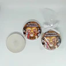 Lembrancinha Kit 15 Latinhas com Vela Perfumada Natal