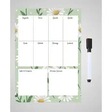 Planner Magnético Semanal para Geladeira com caneta