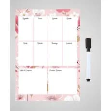 Planner Magnético Semanal para geladeira com caneta