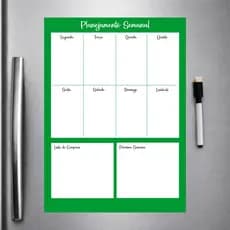 Planner Magnético para geladeira com caneta