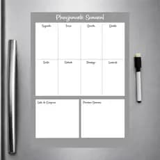 Planner Magnético para geladeira com caneta