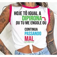 BLUSINHA LOOK CARNAVAL NÓ TAMANHO ÚNICO VESTE ATÉ 42 TECIDO POLIÉSTER COM ELASTANO