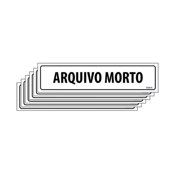 Kit 6 Placas De Sinalização Arquivo Morto 30x7 Ecom IA - E-874 F9e