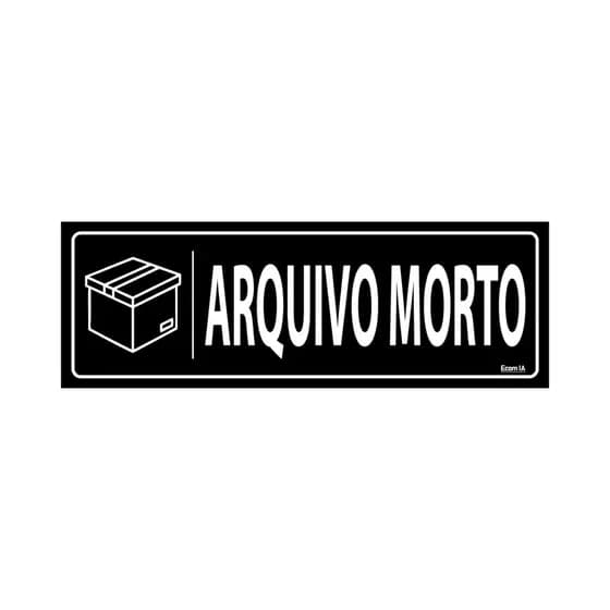 Placa De Sinalização Arquivo Morto 30x10 Ecom IA - G-1074 F9e