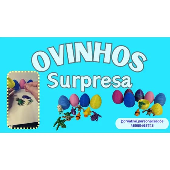 Brinquedo Ovinhos Surpresa bichinhos