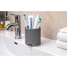 Suporte Porta Escova e Talheres com Dreno Automático | Organizador Cozinha e Banheiro Minimalista. Nunca mais pia molhad