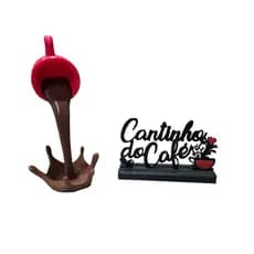kit cantinho do café com xícara flutuante
