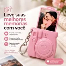 Chaveiro Casal 2unidades Polaroid Porta Foto Criativo Personalizável Presente Casal Namorados Decorativo