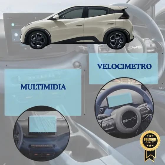 Películas Kit Byd Dolphin Mini kit  Multimídia Velocímetro Hydrogel Transparente