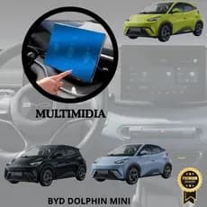 BYD Dolphin MINI Multimídia Anti Riscos Proteção HD Premium Película Hydrogel Transparente
