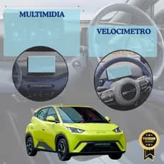 BYD Dolphin MINI Kit Película Premium Proteção Hydrogel Multimídia e Velocímetro