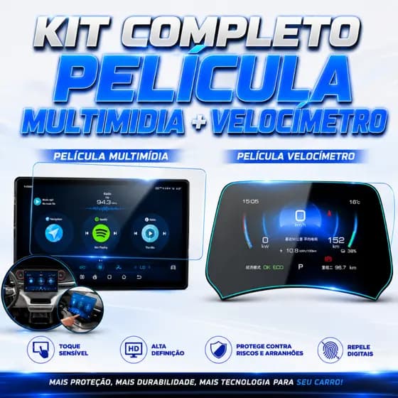 Kit de pelicula Byd DOLPHIN Proteção VELOCIMETRO + MULTIMIDIA