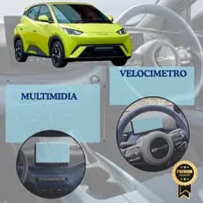 Películas Hydrogel Transparente Byd Dolphin Mini Kit  Multimídia + Velocímetro