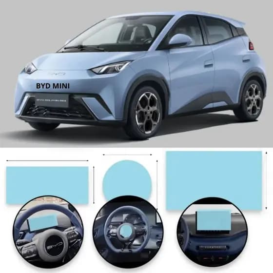 Byd Dolphin Mini Kit Premium Multimídia Películas Hidrogel Volante Velocímetro