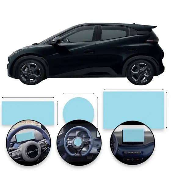 Byd Dolphin Mini Kit Premium Velocímetro Películas Hidrogel Multimídia Volante HD