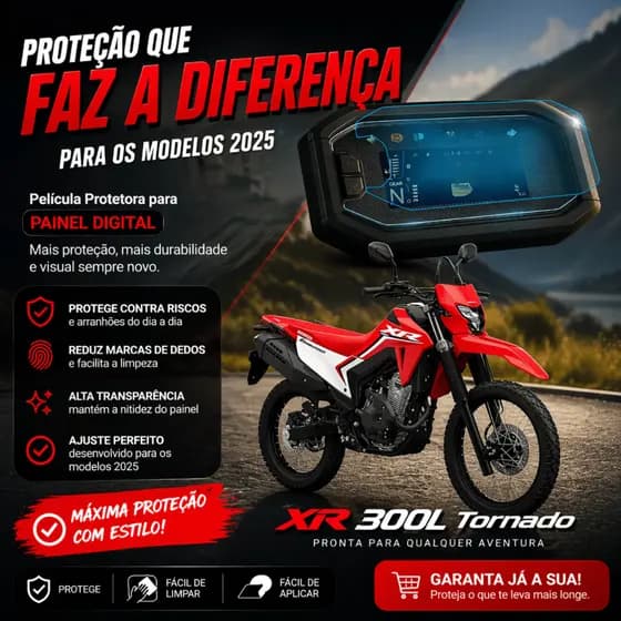 Película HD Proteção Painel Velocímetro XR 300L Tornado NXR 160 BIZ 125 XRE 190 CG 160 START