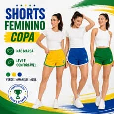 Shorts Feminino Não Transparente Com Bolso Secagem Rápida Carnaval Praia Dia a Dia
