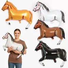 Balão Metalizado Gigante Cavalo Fazendinha Decoração Premium Horse - 88 cm