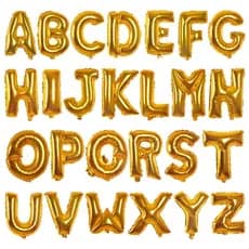 Balão De Letra E Número Metalizado 1 Metro Dourado Promoção Decoração 100 cm