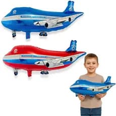 Kit Balão Avião Grande Decoração Premium Viajem Aniversário 80cm x 46cm - LAJ VARIEDADES