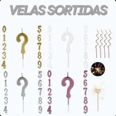 Velas Aniversario Pequena Sortida Premium Festa Decoração