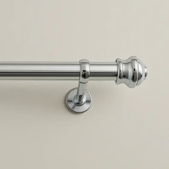 VARÃO CROMADO DE 1,50 COM 28MM (MODELO MAIS GROSSO) PARA CORTINA SIMPLES
