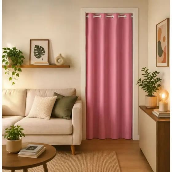 CORTINA BLACKOUT PVC 1,40 DE LARGURA X 2,20 DE ALTURA PORTAS E PROVADOR - ROSA