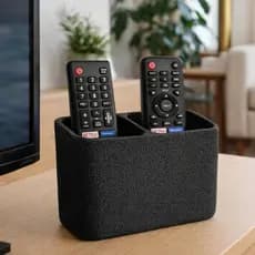 Suporte Organizador porta Controle Remoto Tv Ar Condicionado Para 2 controles, Remotos Minimalista Preto