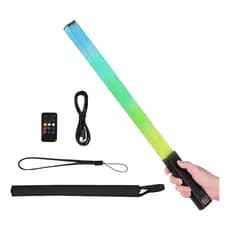 Bastão de Luz LED para Fotografia Colorido RGB Light Stick Portátil com Controle 3000k-6000k Recarregável