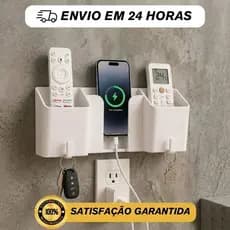 Suporte de Parede Premium 3 em 1 Cabe Qualquer Celular e Controle Multiuso Para Acessórios Com Ganchos