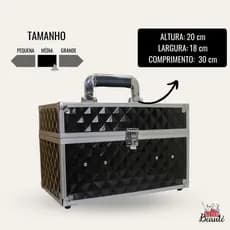 Maleta de Maquiagem Preta 3D Completa