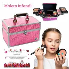 Maleta maquiagem INFANTIL  completa Rosa médio