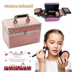 maleta maquiagem INFANTIL completa COBRE 3D