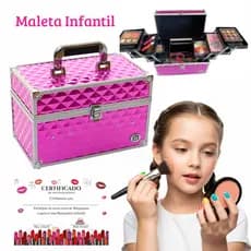 Maleta de Maquiagem Infantil Completa + Certificado de Maquiadora