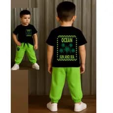 camiseta masculina infantil menino estiloso -CAMISA preta  estampa ocean neon