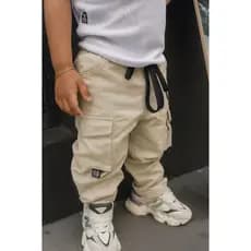 calca em sarja  masculina menino  cargo 4 bolsos streetwear kids| calca sarja bege 4bolsos