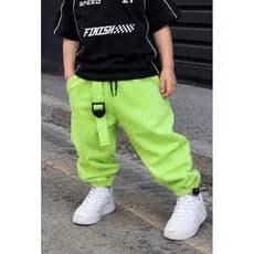 Calça Saruel Premium Infantil (forma grande) — estilo streetwear e conforto o dia todo| CALÇA  FIVELA NEON