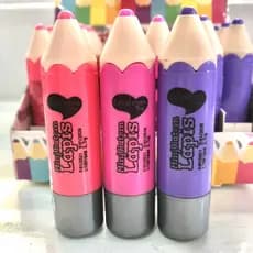 3 Mini Batom Em Formato De Lápis Sortidos Bella Femme teen