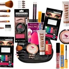Kit De Maquiagem Pincéis Completo Necessaire