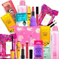 Kit De Maquiagem Completo Paleta De Sombra Rímel Batom