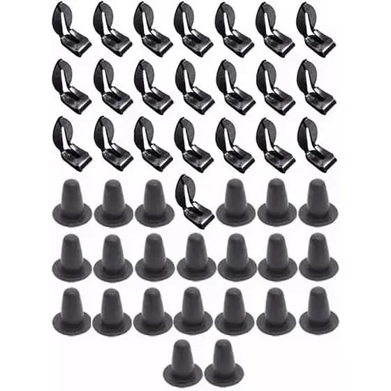 Kit Grampos com Borracha para Revestimento Porta Fusca 44pcs (22 grampos + 22 buchas)