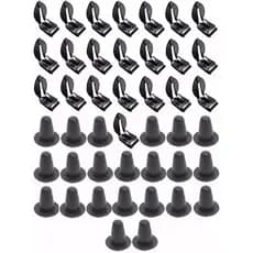 Kit Grampos com Borracha para Revestimento Porta Fusca 44pcs (22 grampos + 22 buchas)