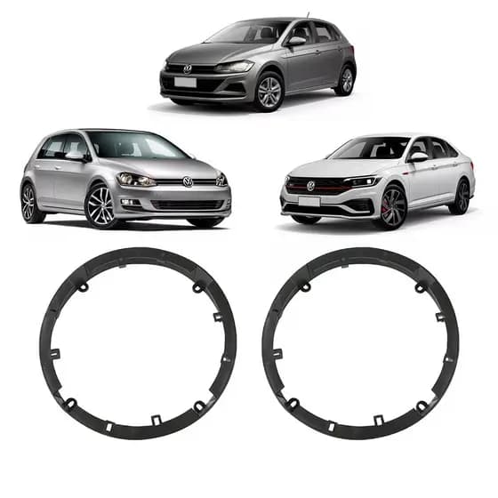 Par Aro Adaptador De Alto Falante De 6" Para Polo, Golf E Fox