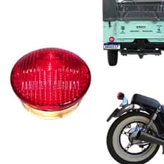 Lanterna Traseira Vermelha Com Lâmpada e Luz Placa Jeep Willys GF0151