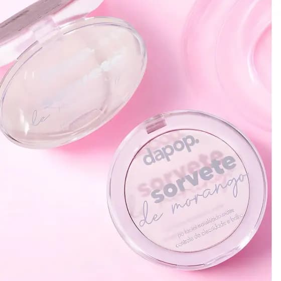 Pó Facial Translucido Matte Sorvete De Morango Dapop DP2398